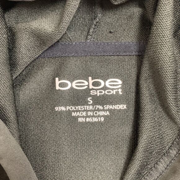 Bebe Sport Hoodie Sweatshirt Women S Oversized Drawstring Raglan Logo Sleeve - Picture 7 of 10